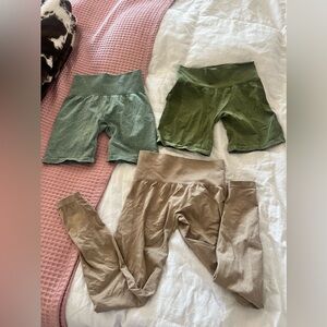 NVGTN contour shorts and leggings.